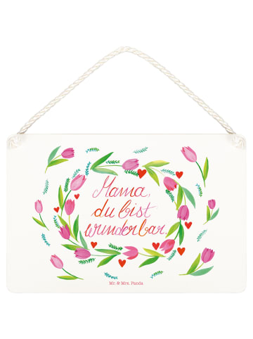 Mr. & Mrs. Panda Deko Schild Mama Tulpen mit Spruch in Bunt