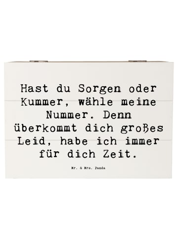 Mr. & Mrs. Panda Schatulle Spruch Schutz Rufnummer mit Spruch in Weiß