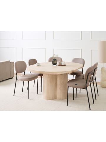 Beliani Esszimmertisch MORAINE in Braun - (W) 120 x (H) 76 x (L) 120 cm