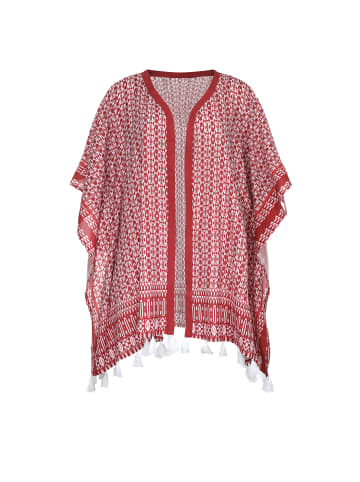 Olympia Bluse in weiss/rot