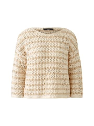 Oui Pullover in white camel