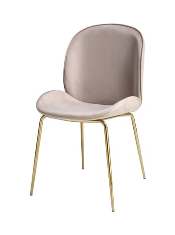 Kayoom Stuhl Charlize 2erSet in beige - messing