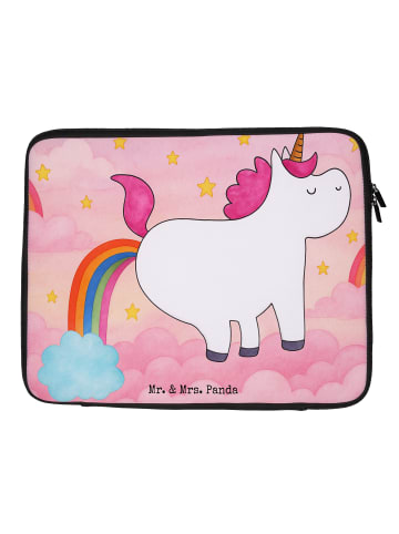 Mr. & Mrs. Panda Notebook Tasche Einhorn Pupsen Design ohne Spruch in Weiß