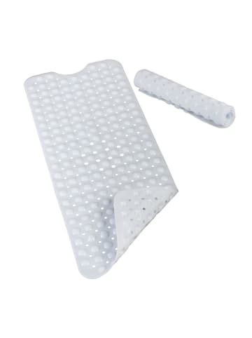 relaxdays Badewannenmatte in Weiß - (B)97 x (T)39 cm