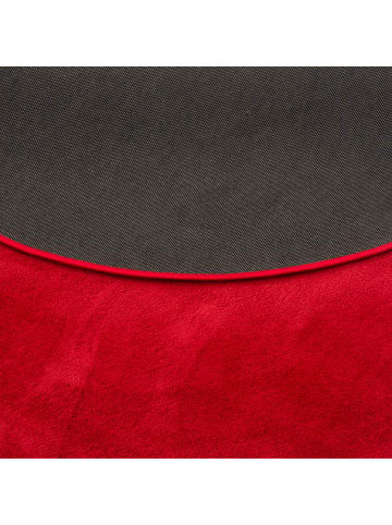 Snapstyle Luxus Super Soft Hochflor Langflor Teppich Deluxe Rund in Rot