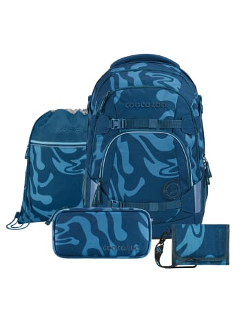 Coocazoo Schulrucksack-Set MATE, Mäppchen, Turnbeutel   Gel in Breaking Waves