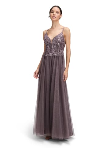Vera Mont Abendkleid mit Stickerei in Mauve Graupe
