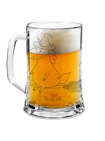 Mr. & Mrs. Panda Gravur Bierkrug Einhorn Hexe ohne Spruch in Transparent
