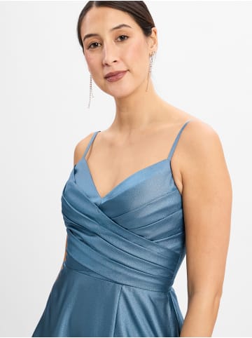 Unique Abendkleid in indigo - 0001