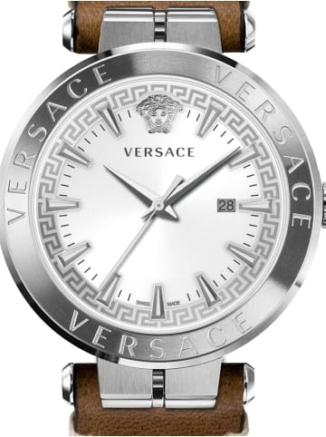 Versace Analoguhr für Herren in silber