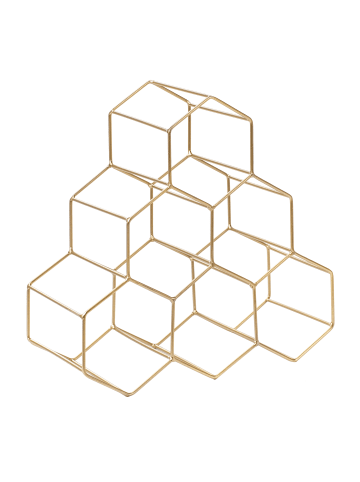 Beliani Weinständer LISTOWEL in Gold - (W) 35 x (H) 34 x (L) 15 cm