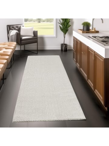 KADIMA DESIGN Teppich Kurzflor Flachgewebe Uni-Design Polypropylen Wohnzimmer in Creme