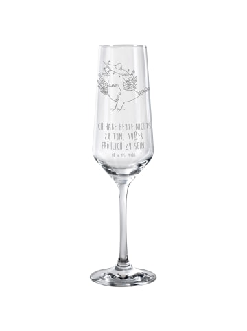 Mr. & Mrs. Panda Sektglas Rabe Sombrero mit Spruch in Transparent