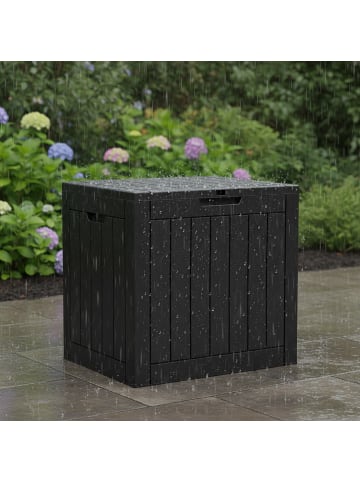 relaxdays Gartenbox in Schwarz - (B)56 x (H)53 x (T)43 cm