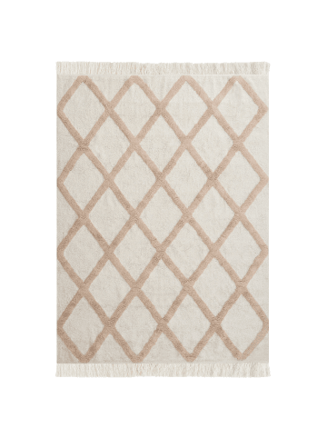Beliani Kurzflor PUNSARI in Beige - (W) 160 x (L) 230 cm