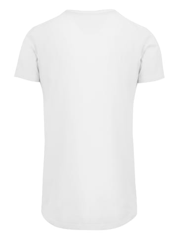F4NT4STIC Long Cut T-Shirt Wizard Cat LONG TEE in weiß
