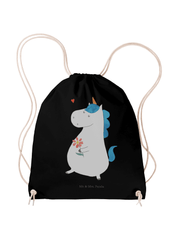 Mr. & Mrs. Panda gymnastiktasche Einhorn Spaziergang ohne Spruch in Schwarz