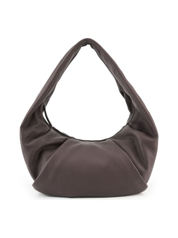 Les Visionnaires Greta Schultertasche Leder 37 cm chocolate
