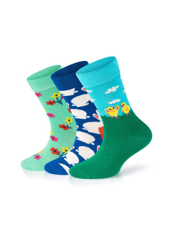 Happy Socks Socken 3-Pack Kids Eastern Chicken-Bunny-Bouquet in multi_coloured