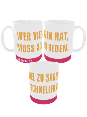Ralf Schmitz Ralf Schmitz Tasse Wer viel zu Sagen hat Kaffeetasse 320 ml in Mehrfarbig