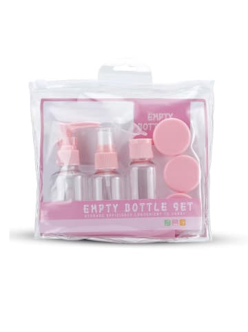 Intirilife Flaschen Set mit leeren Flaschen in ROSA TRANSPARENT