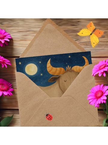 Mr. & Mrs. Panda Klappkarte Sternzeichen Stier Design ohne Spruch in Weiß