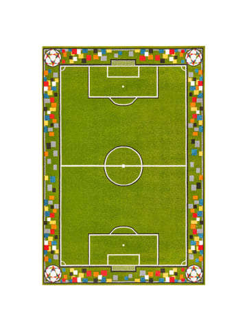 Hanse Home Kinderteppich Soccer Pitch grün weiß