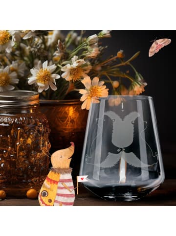 Mr. & Mrs. Panda Kerzenglas Igel händchenhaltend ohne Spruch in Transparent