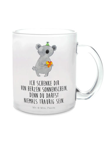 Mr. & Mrs. Panda Teetasse Koala Geschenk mit Spruch in Transparent