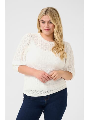 KAFFE curve Langarm-Bluse KCtia in Chalk