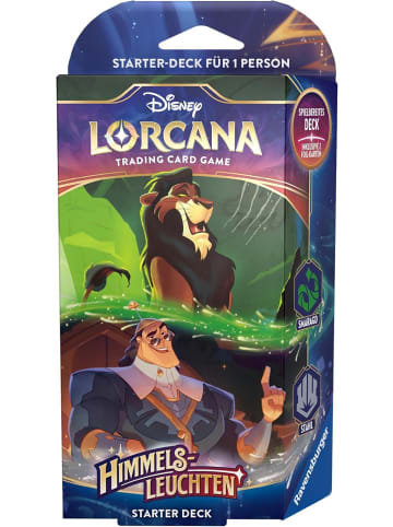 Ravensburger Disney Lorcana Himmelsleuchten - Starter Deck Smaragd und Stahl in Mehrfarbig ab 8 Jahre