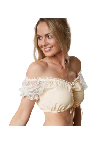 tectake Einfarbige Dirndlbluse mit hohem Tragekomfort, beige