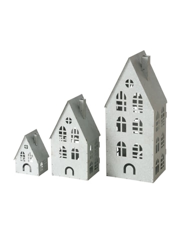 Boltze Laterne Dover aus 3er-Set in grau