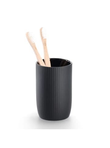 Zeller Present Becher für Zahnbürsten in schwarz