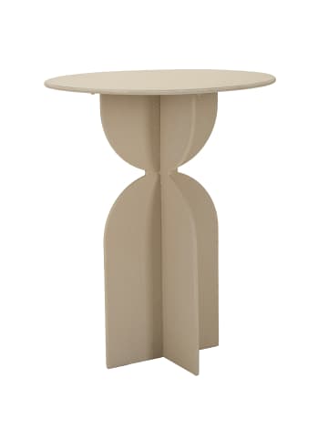 Mauro Ferretti Couchtisch aus cremefarbenem Metall, ø 45 x 58 cm