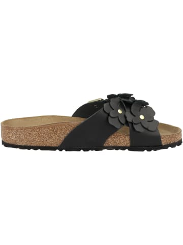 Birkenstock Sandale Siena Flower Naturleder normal in schwarz