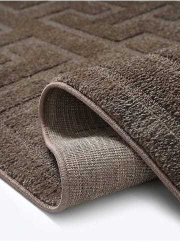 KADIMA DESIGN Kurzflorteppich Geometrisch pflegeleicht Wohnzimmer Schlafzimmer Flur in Braun