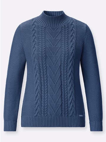 WITT WEIDEN Stehkragen-Pullover in jeansblau