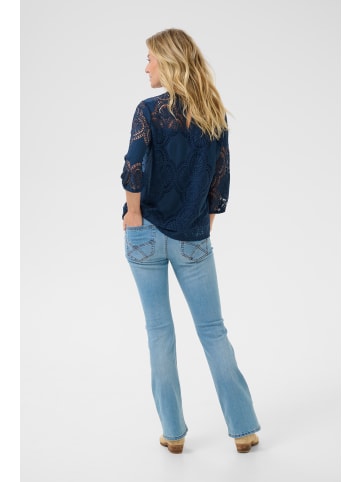 Cream Kurzarm-Bluse CRAmaja Straight fit in Navy Blazer