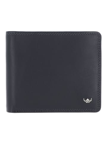 Polo Geldbörse RFID Schutz Leder 12 cm marineblau