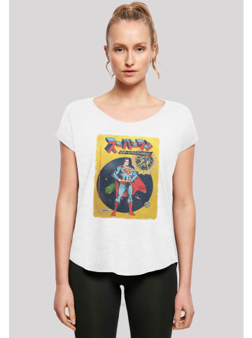 F4NT4STIC Long Cut T-Shirt DC Comics Superman International Cover in weiß