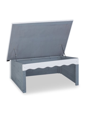 relaxdays Mähroboter Garage in Grau - (B)108 x (H)46 x (T)82 cm