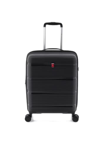 Gladiator 0800 4 Rollen Kabinentrolley 55 cm mit Dehnfalte in black
