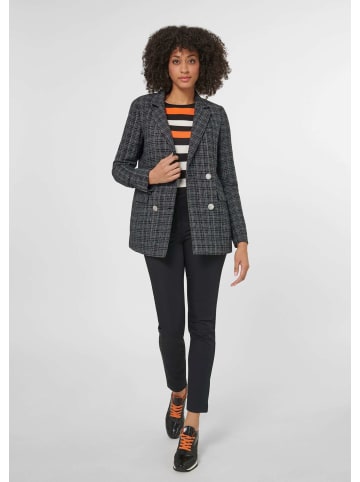 MADELEINE Klassischer Blazer, silberfarbene Knöpfe in schwarz / wollweiß
