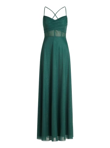 Vera Mont Abendkleid im Glitzer-Look in Green/Silver