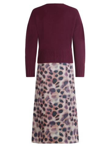 CARTOON Kleid in aubergine beige - 0001