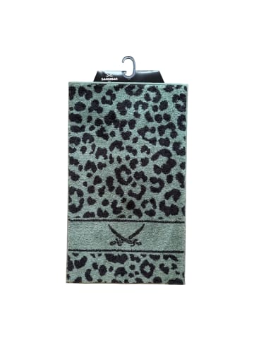 Sansibar Badteppich LEO, 70x120 cm in Grün/Anthrazit