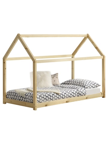 en.casa Kinderbett Netstal in Beige (L)200cm (B)90cm