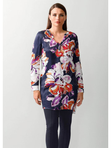 Alba Moda Longbluse mit floralem Print in marine