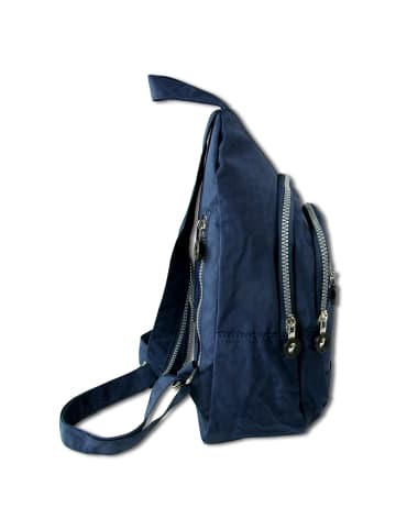 Bag Street Cityrucksack, Freizeitrucksack Nylon blau ca. 21cm breit ca. 35cm hoch